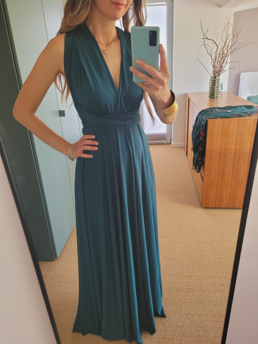 Grünes Infinity Kleid – Umstands- & Brautjungfernkleid