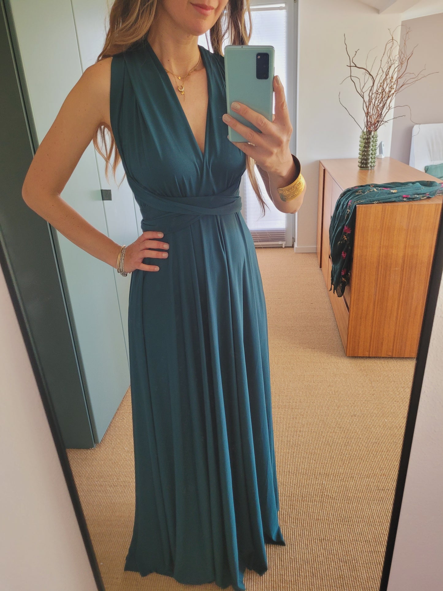 Grünes Infinity Kleid – Umstands- & Brautjungfernkleid