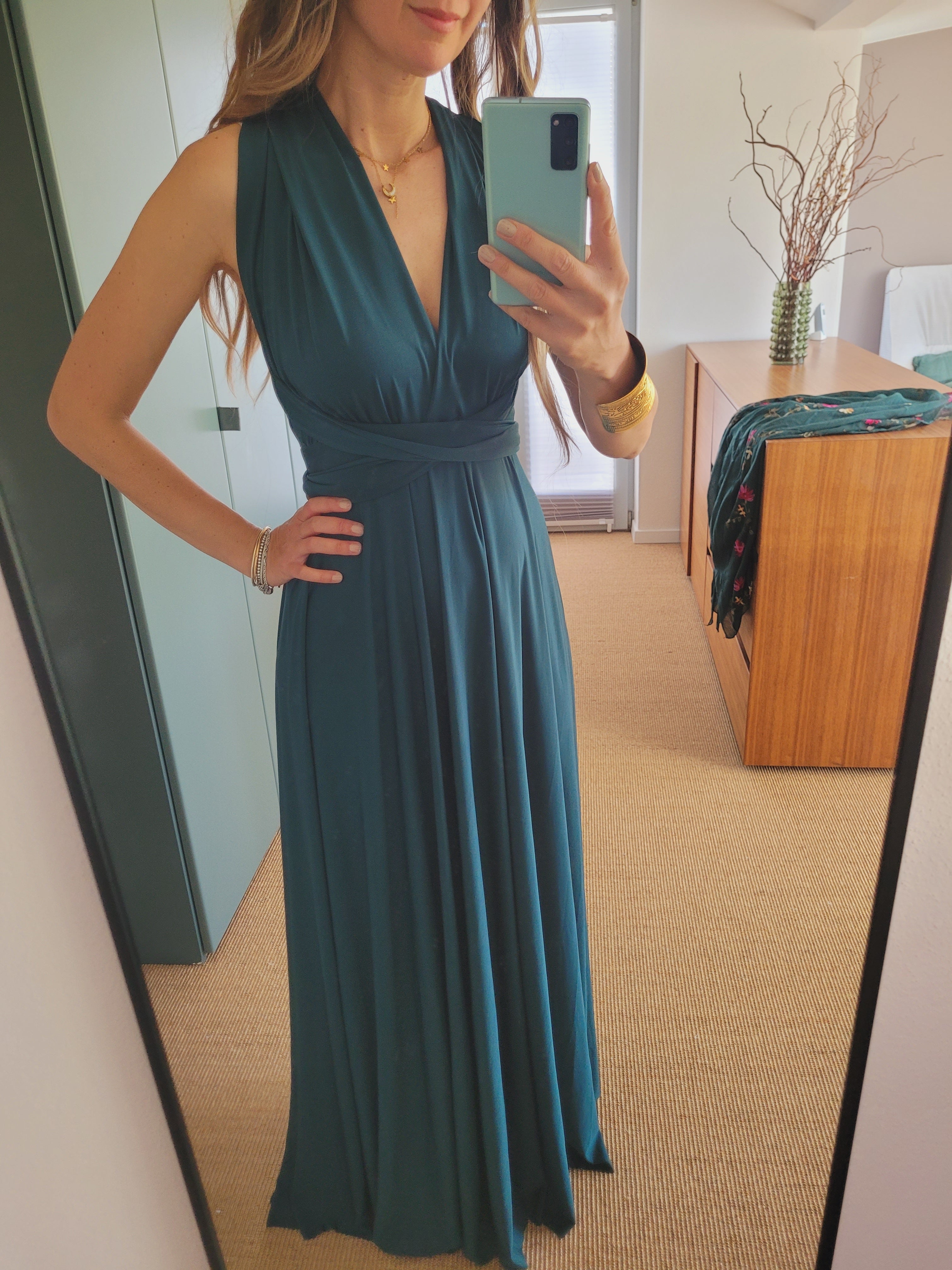 Grünes Infinity Kleid – Umstands- & Brautjungfernkleid