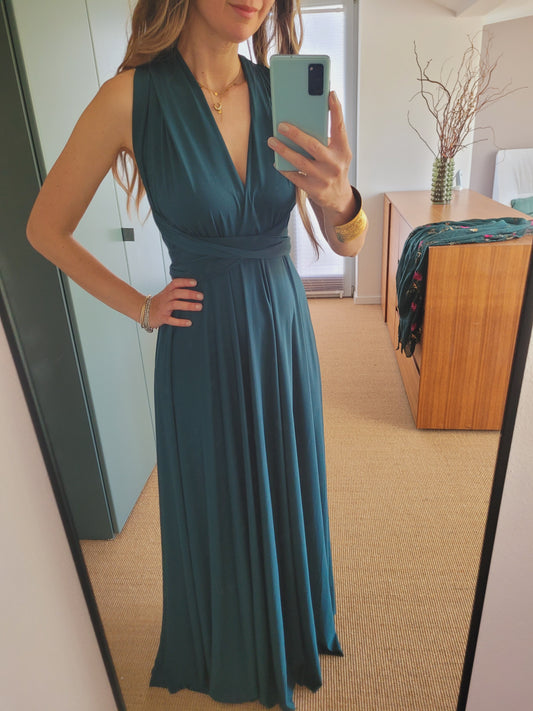Grünes Infinity Kleid – Umstands- & Brautjungfernkleid