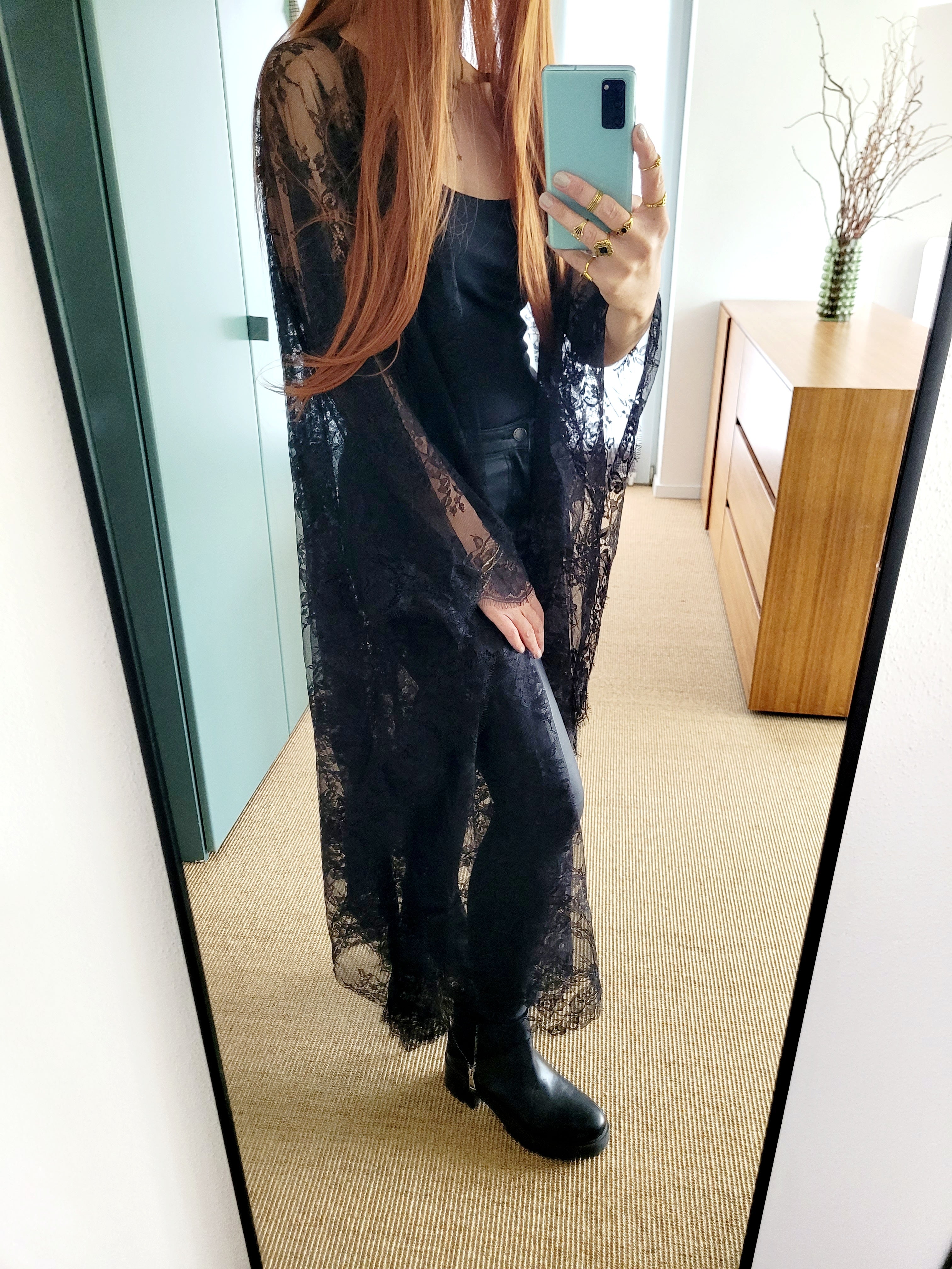 Spitze Boho Kimono