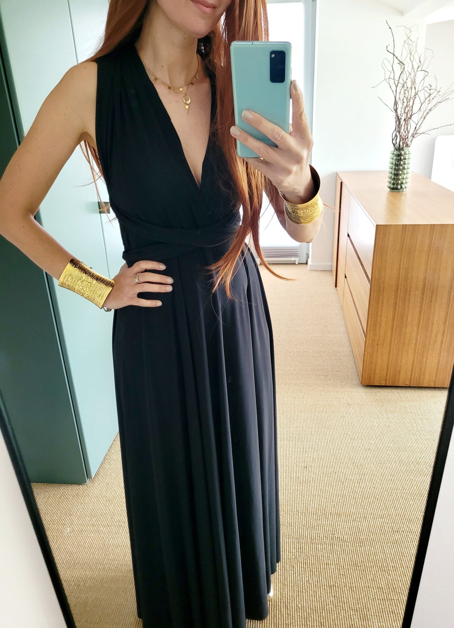 Schwarzes Infinity Kleid – Umstands- & Brautjungfernkleid