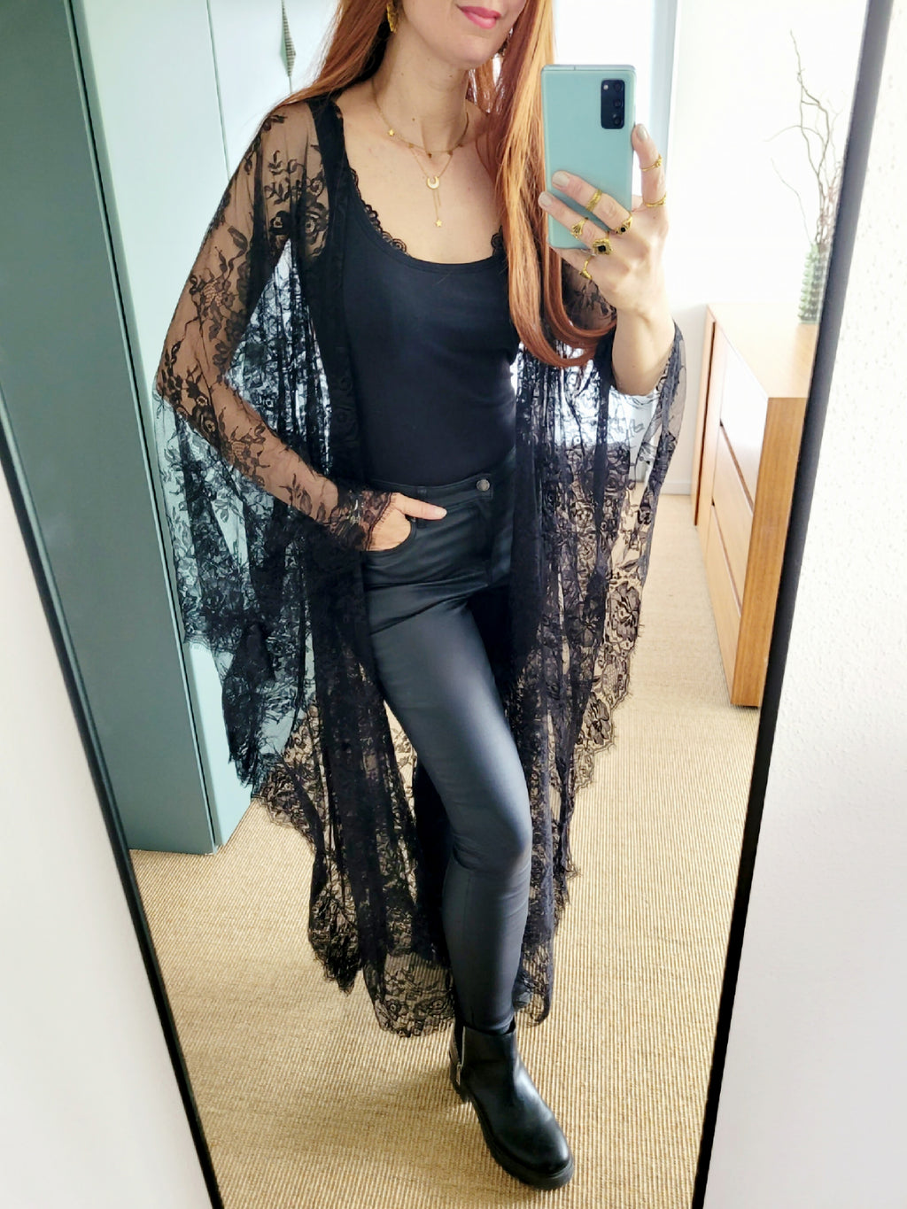 Spitze Boho Kimono