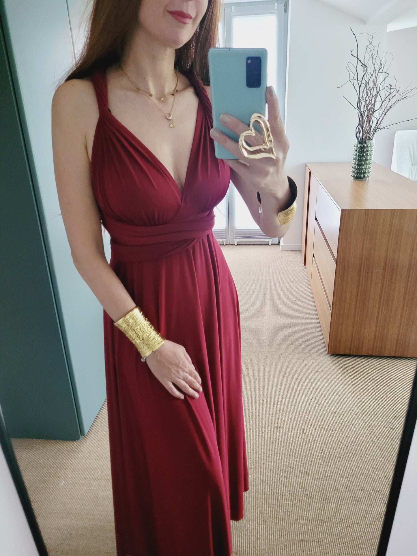Bordeaux Wickelkleid