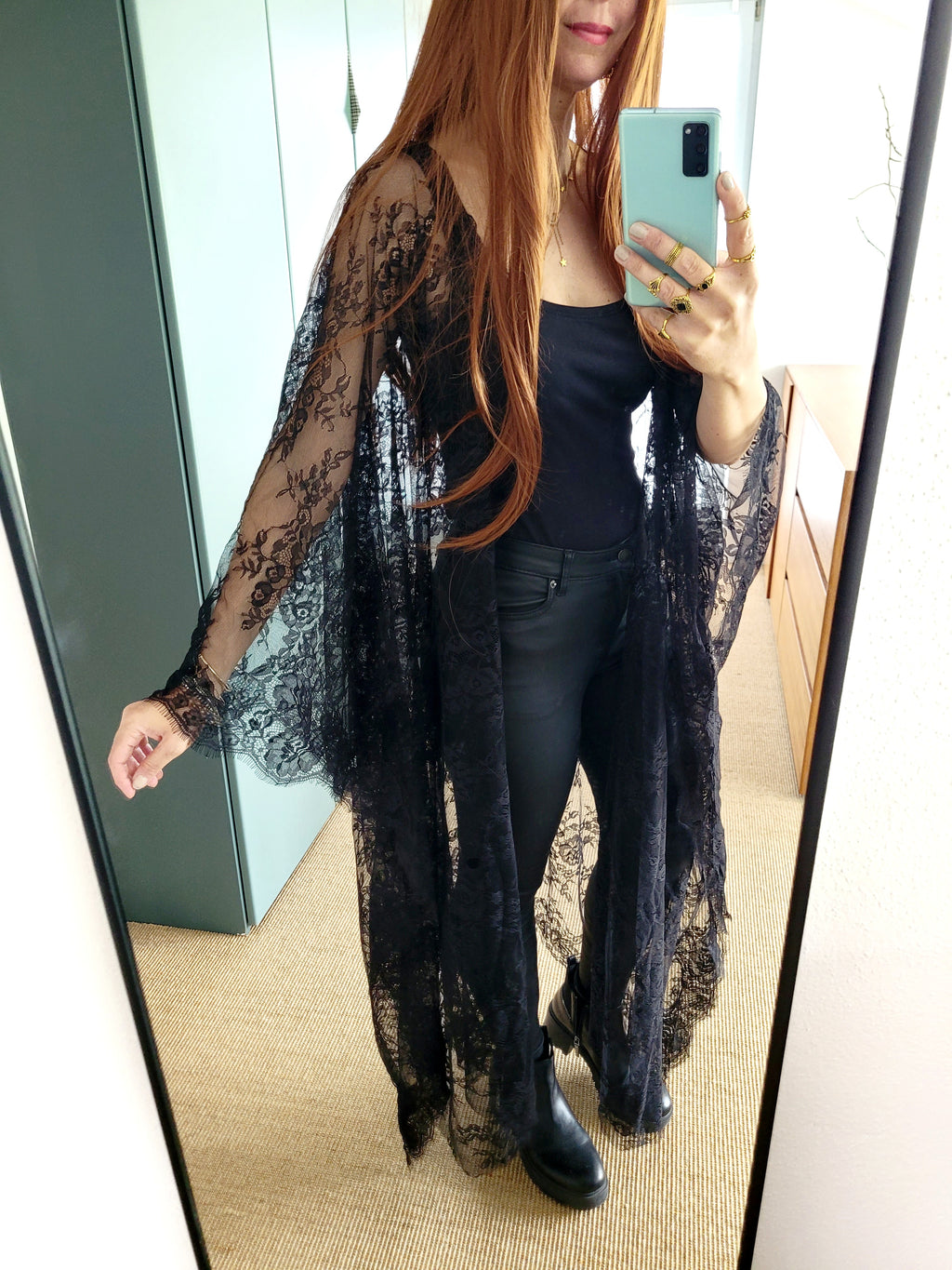 Spitze Boho Kimono