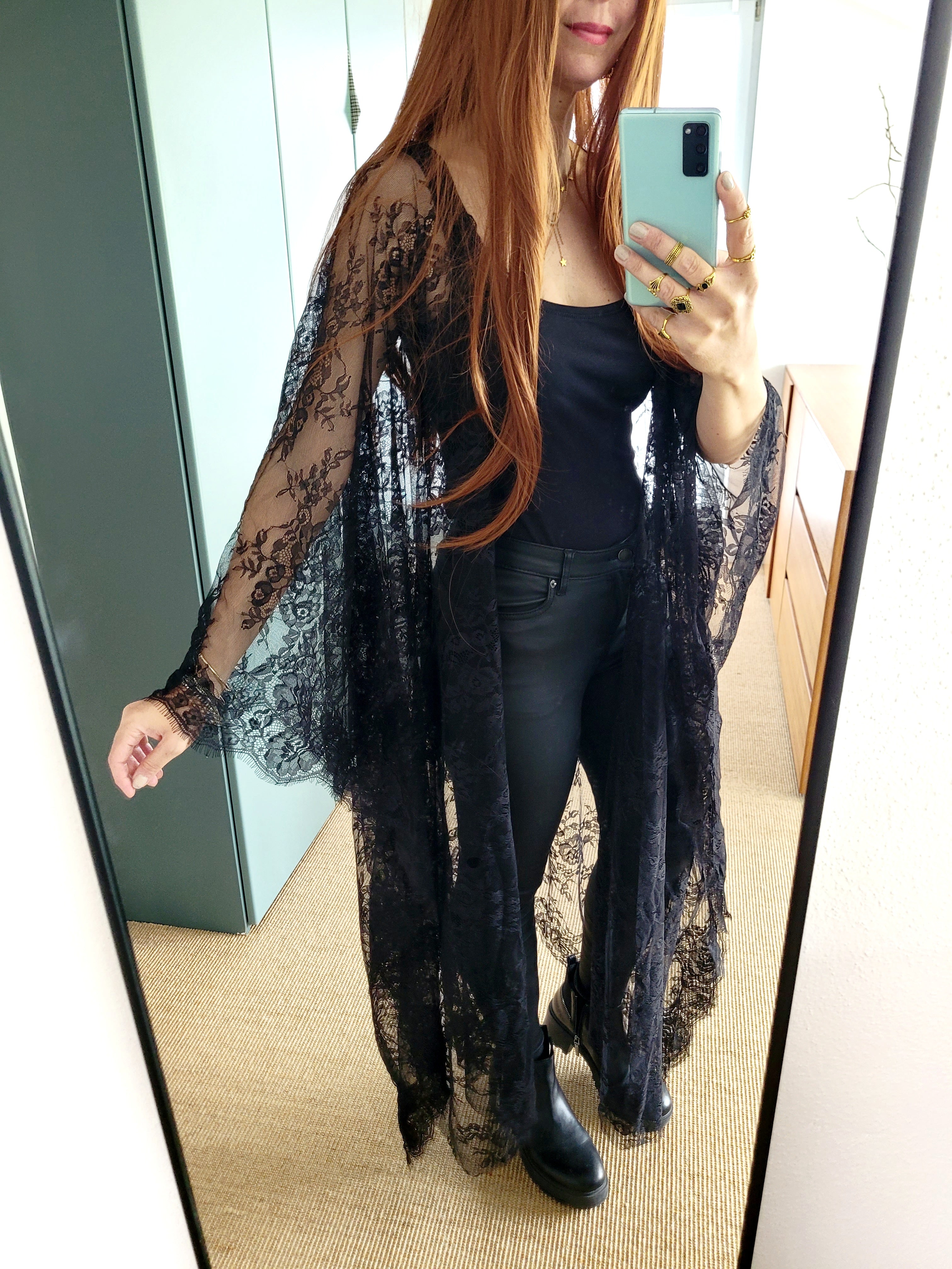 Spitze Boho Kimono