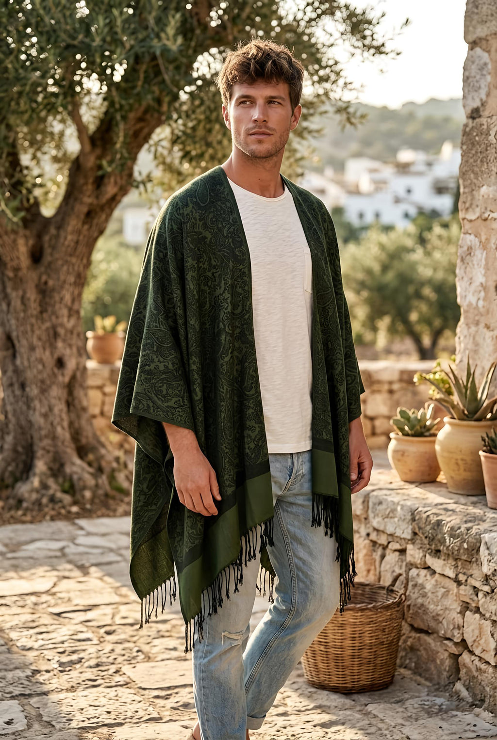 Grüner leichter Kimono