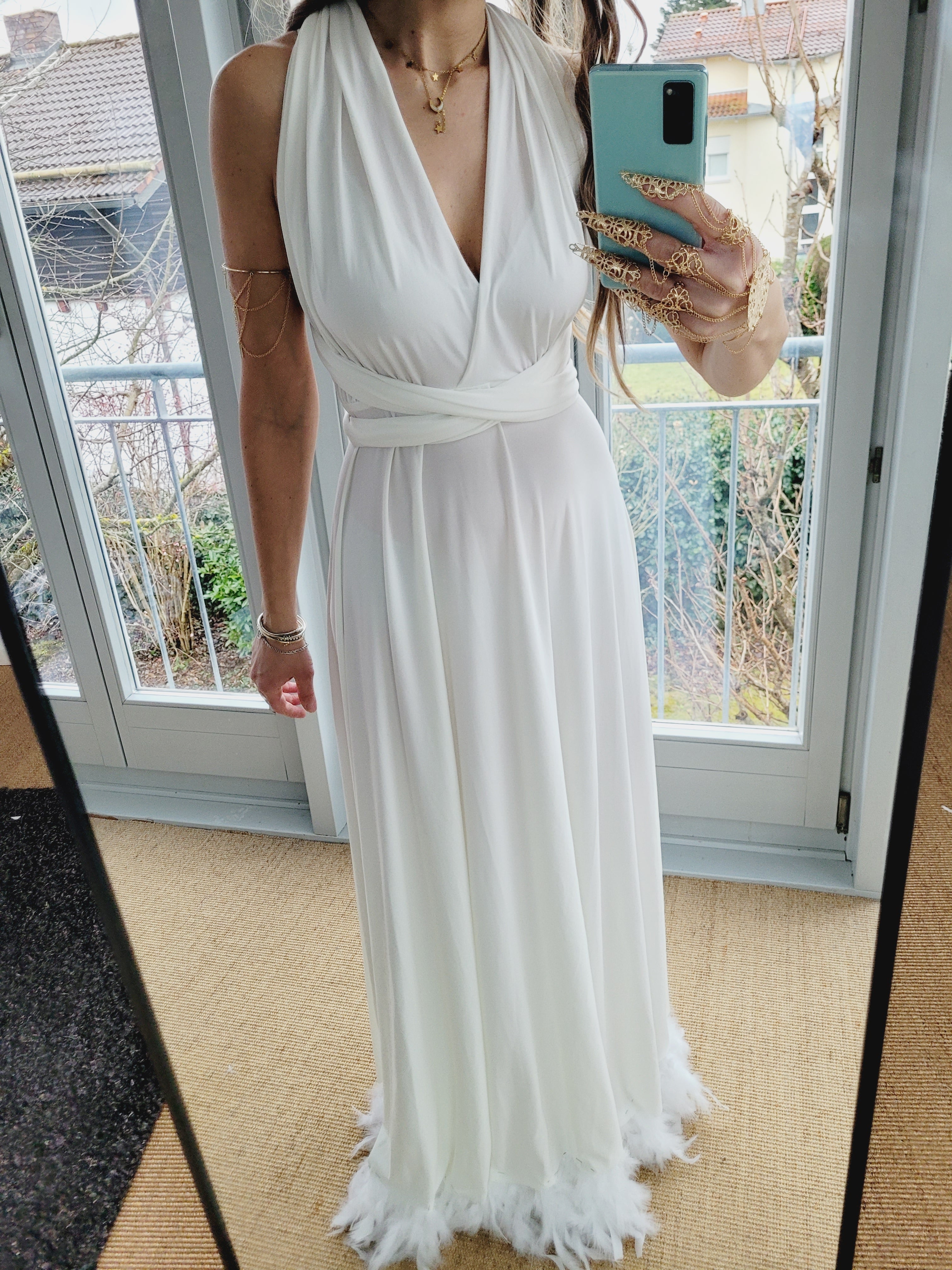Weißes Infinity Kleid – Standesamt Hochzeitskleid