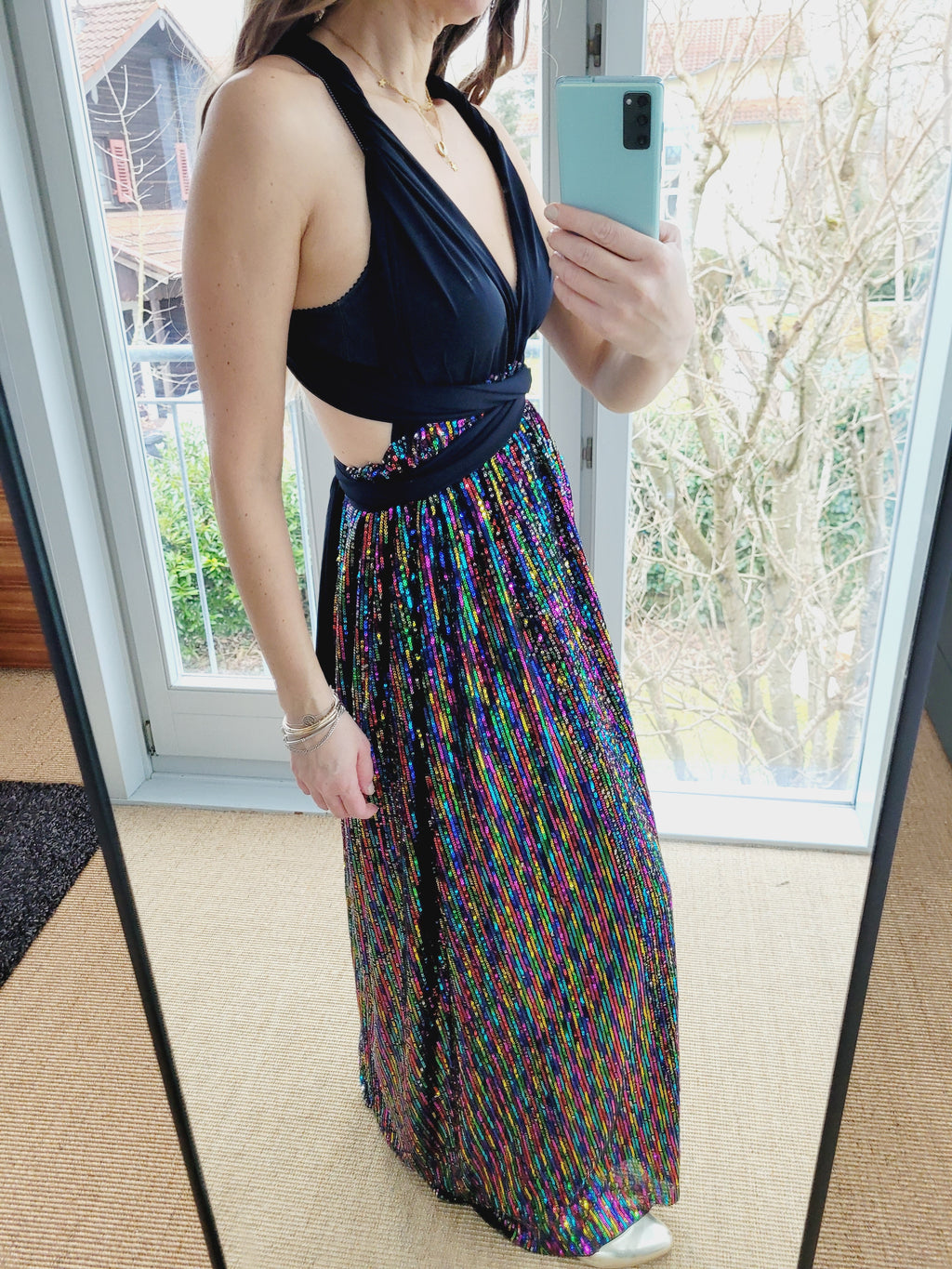 Sequin infinity dress