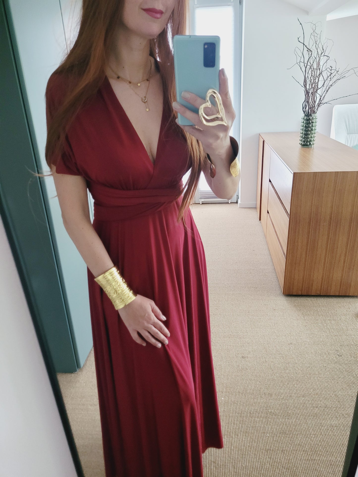 Bordeaux Wickelkleid
