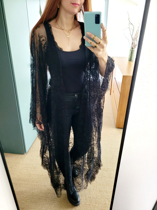 Spitze Boho Kimono