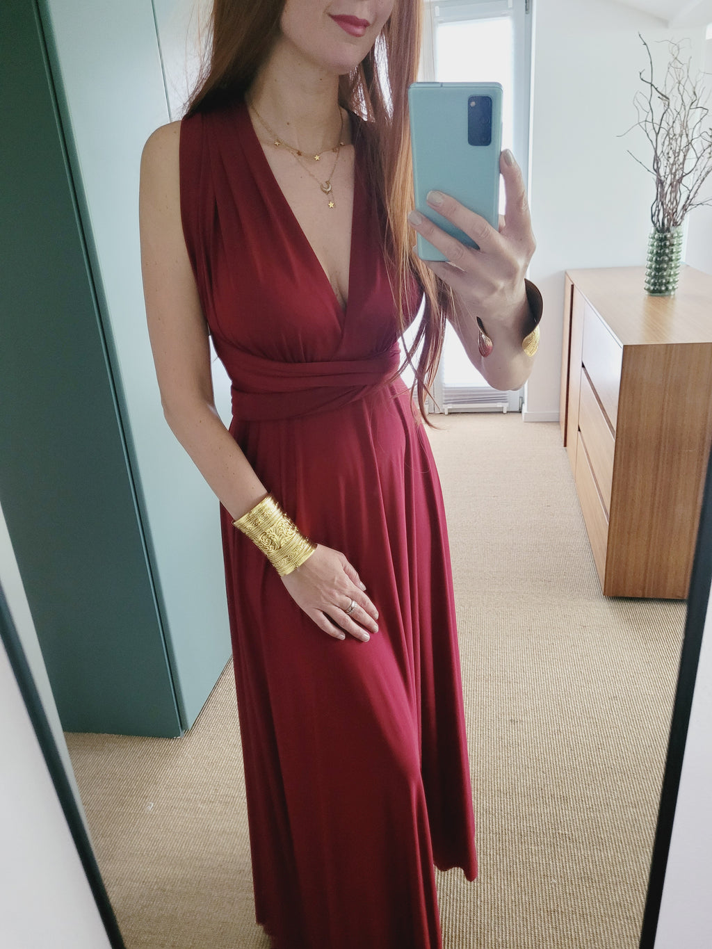 Bordeaux Wickelkleid