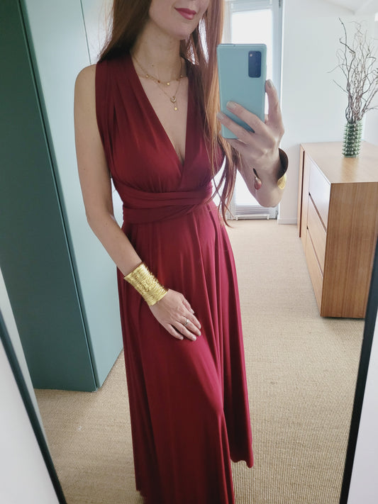 Bordeaux Wickelkleid