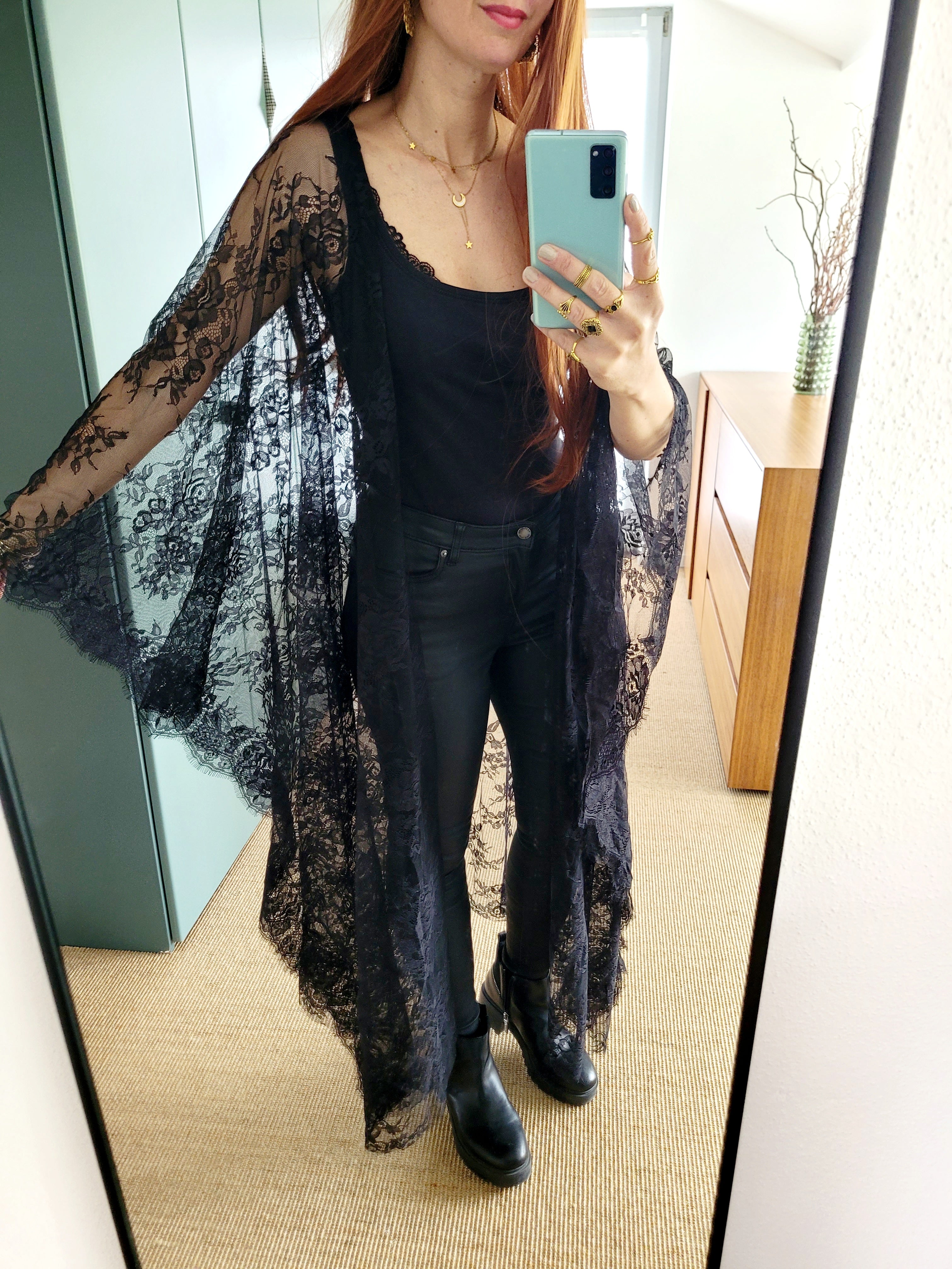 Spitze Boho Kimono